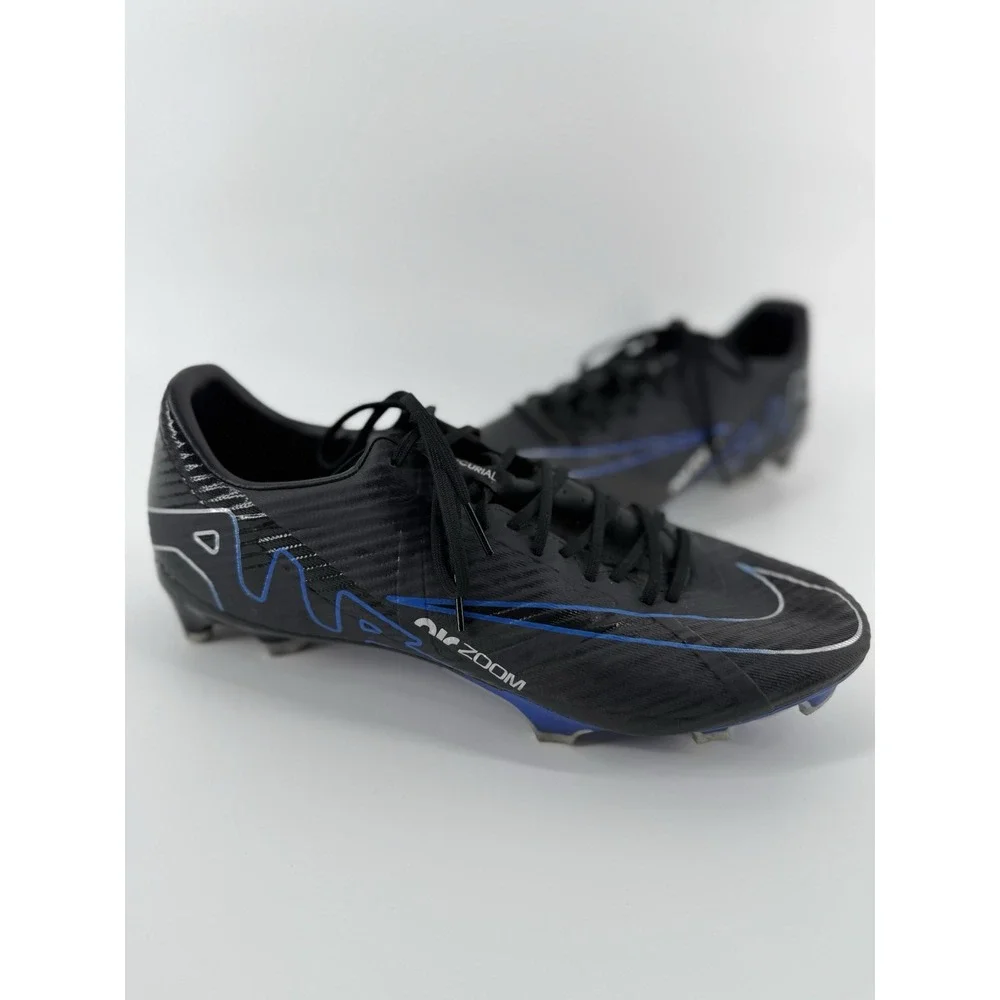 Nike Zoom Vapor 15 Academy FG MG Black Blue New‎ Soccer Cleats Mens Size 11